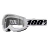 Masque moto cross 100% STRATA 2 WHITE CLEAR