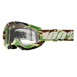 Masque moto cross 100% STRATA 2 WAR CAMO CLEAR