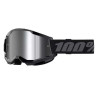 100% STRATA 2 BLACK MIRROR SILVER motocross mask