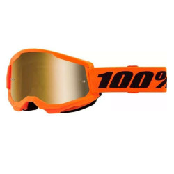 100% STRATA 2 ORANGE MIRROR GOLD motocross mask