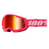 Masque moto cross 100% STRATA 2 PINK MIRROR RED