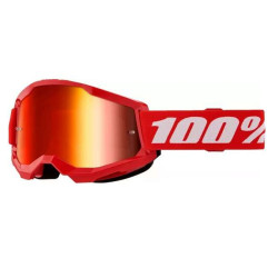 Masque moto cross 100% STRATA 2 RED MIRROR