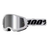 100% STRATA 2 WHITE MIRROR SILVER motocross mask