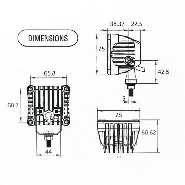 Feux additionnels moto leds IXTEM SLI-04