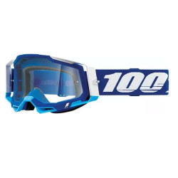 Masque moto cross 100% RACECRAFT 2 BLUE CLEAR