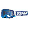 Masque moto cross 100% RACECRAFT 2 BLUE CLEAR