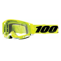 Masque moto cross 100% RACECRAFT 2 YELLOW CLEAR