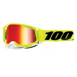 Masque moto cross 100% RACECRAFT 2 YELLOW MIRROR RED