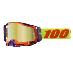 Masque moto cross 100% RACECRAFT 2 PANAM MIRROR GOLD