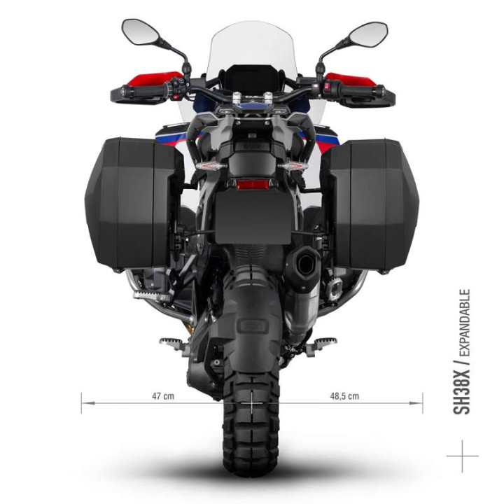 Kit suitcases Shad SH38X ALU + brackets 3P (W0RG15IF) BMW R1300GS ADVENTURE