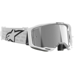 Masque cross Alpinestars VISION 8 CORP White - Mirror Silver 2