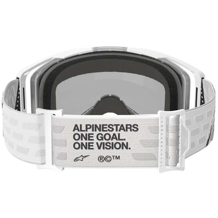 Masque cross Alpinestars VISION 8 CORP White - Mirror Silver