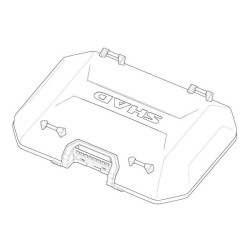 Capot Shad pour top case TERRA TR55 ALU Noir