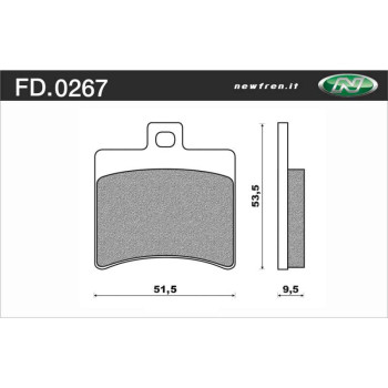 Plaquettes de frein organique Newfren FD0267BA