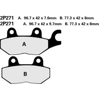 Plaquettes de frein semi-metal Nissin 2P271 NS