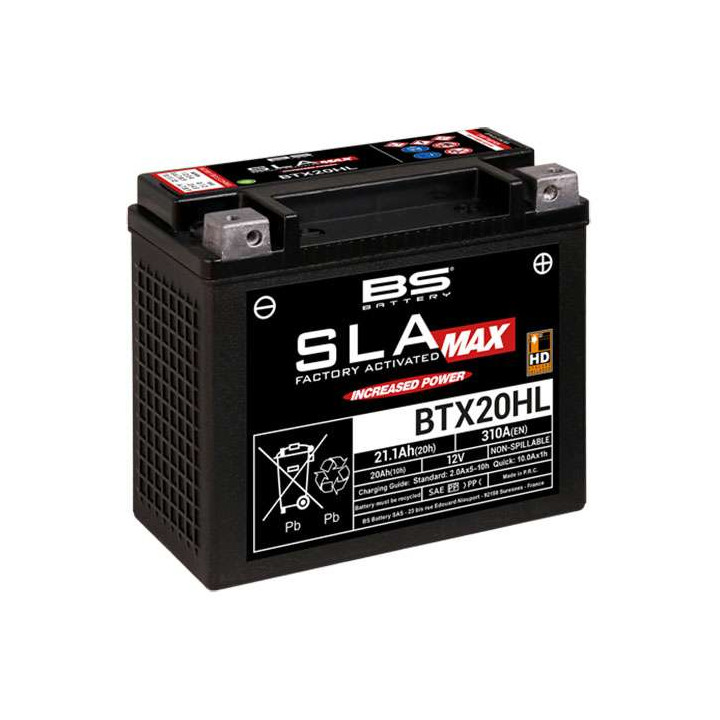 Batterie BS BTX20HL SLA MAX (spécial Harley-Davidson)