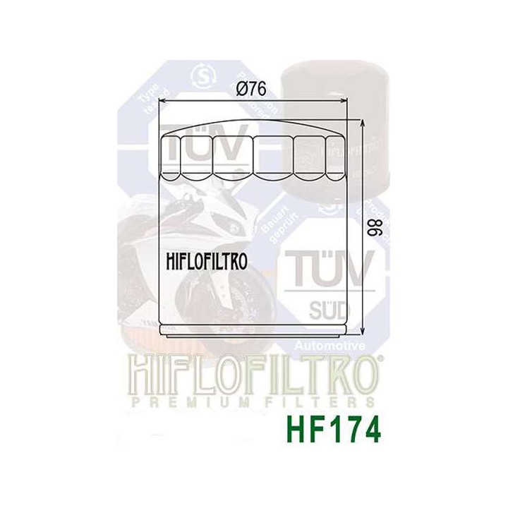 Filtre à huile Hiflofiltro HF174C