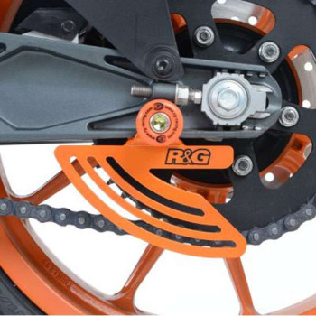 Protection couronne dent de requin R&G Orange KTM RC 125/200/390