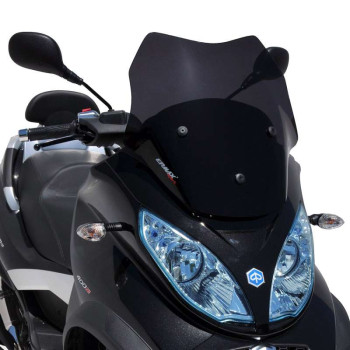 Pare-brise scooter Ermax SPORT NOIR 45cm Piaggio 125/300/400/500 MP3 11-
