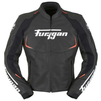 Blouson moto cuir Furygan SPECTRUM Noir/Rouge Taille S