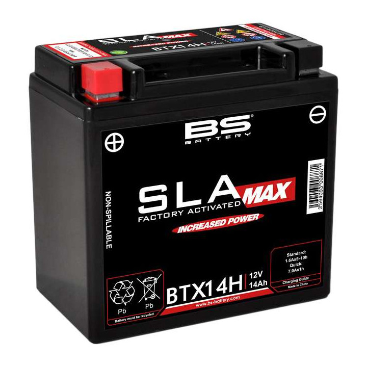 Batterie BS BTX14H SLA MAX (YTX14/YTX14H)