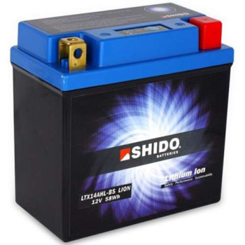 Batterie Lithium Shido LTX14AHL-BS - YTX14AHL-BS