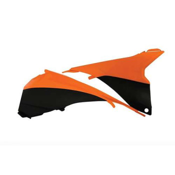 Caches boîte à air noir/orange Acerbis KTM SX125 (0016872.209.016)