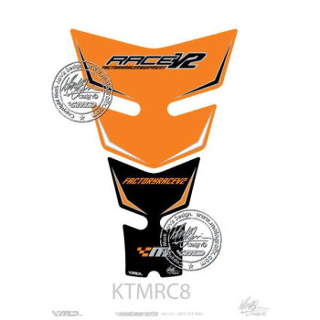 Protection de réservoir MOTOGRAFIX 2pcs orange/noir KTM RC8