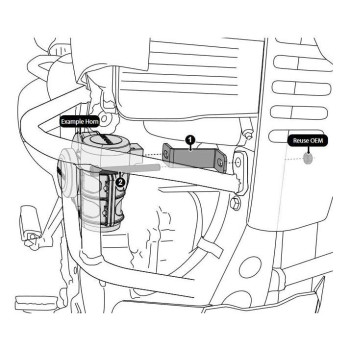 Patte fixation klaxon DENALI SoundBomb BMW G650GS/F650GS