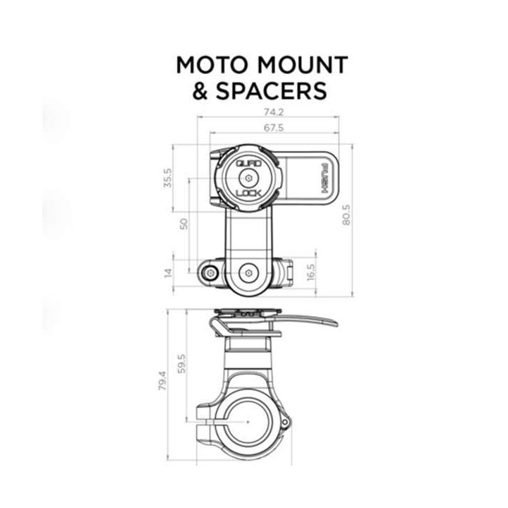 Support moto Quad Lock