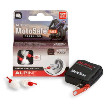 Bouchons d'oreille Alpine MotoSafe Race +Mini Grip
