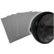 Sticker vinyle fumé noir pour phare moto (25x25cm)