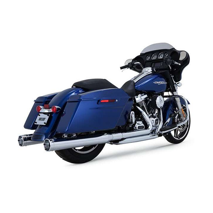 Silencieux Vance & Hines MONSTER CHROME (16780) Harley TOURING 17-