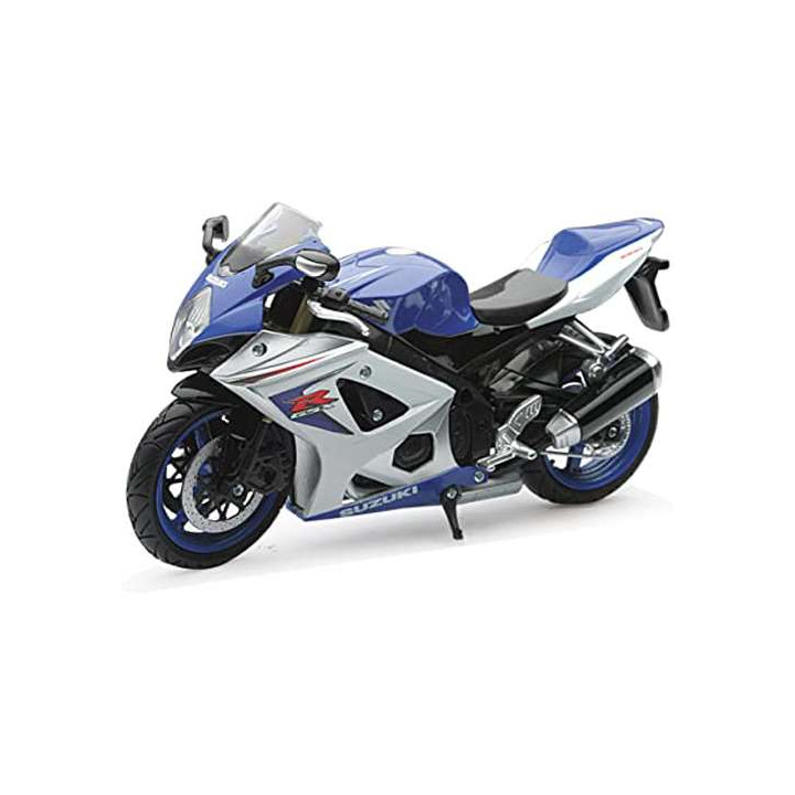 Miniature Moto Suzuki GSX-R1000 Bleu/Blanc 1:12