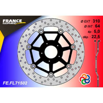 Disque de frein avant France Equipement FE.FL71502