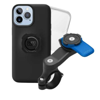 Pack Quad Lock Handlebar Mount + Coque iPhone 13 Pro Max + Protection Pluie