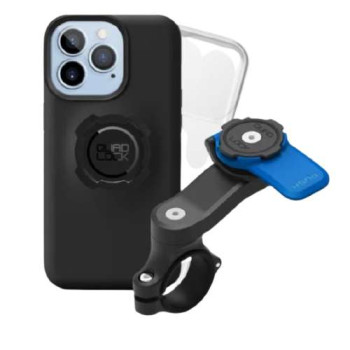 Pack Quad Lock Handlebar Mount + Coque iPhone 13 Pro + Protection Pluie