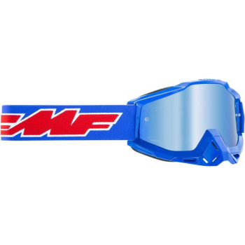 Masque moto cross FMF VISION POWERBOMB ROCKET BLUE IRIDIUM