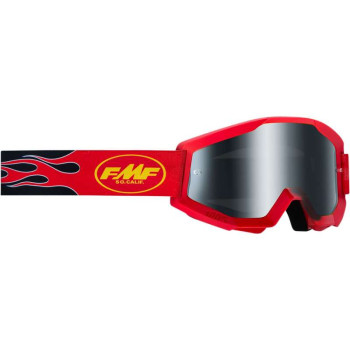 Masque moto cross FMF VISION POWERCORE SAND FLAME RED