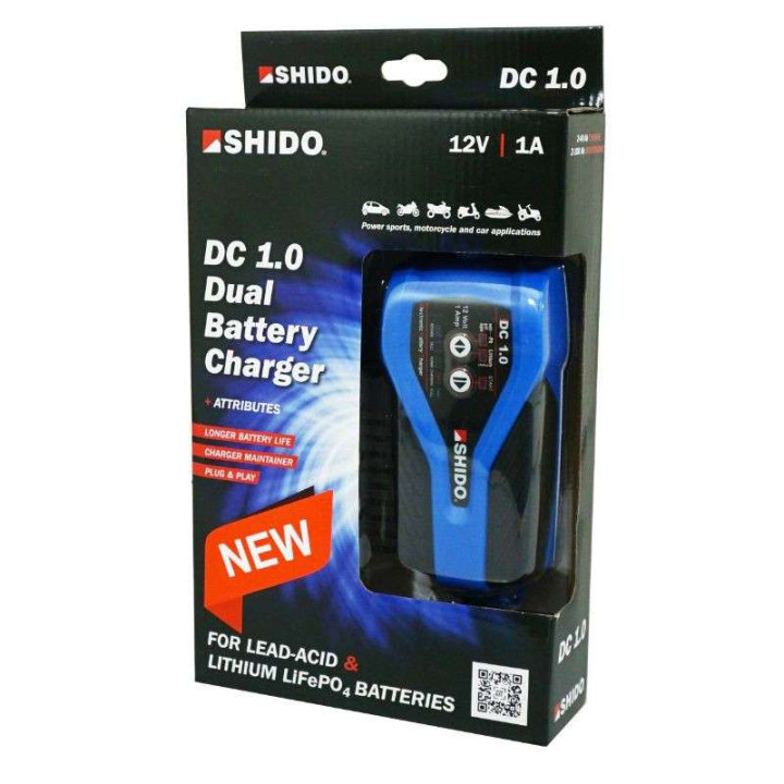 Chargeur de batterie SHIDO DC 1.0 LITHIUM/GEL/ACIDE 12V / 2-40Ah