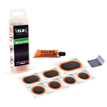 Kit réparation Velox VAE/E-BIKE 7 pièces + colle 5ml + râpe