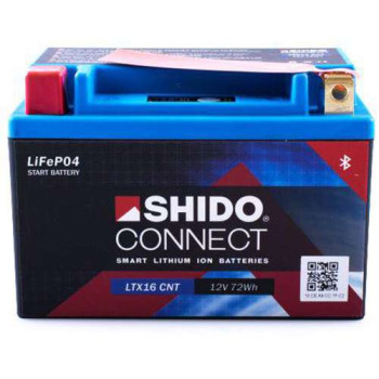 Batterie Lithium connectée Shido LTX16 CNT (type YTX16)
