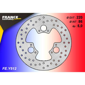 Disque de frein arrière France Equipement FE.Y512