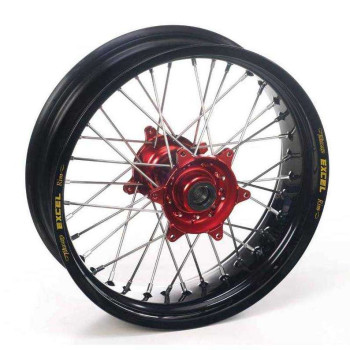 Roue arrière complète Haan Wheels TL 18x4,25x36 noir/rouge (156522/3/6/T)