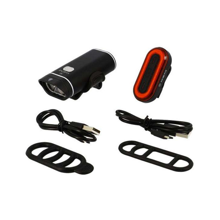 Kit éclairage Vélo KHEAX  SYRMA + TUBAN (USB)