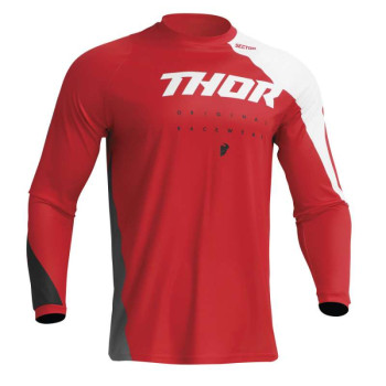 Maillot moto cross Thor SECTOR EDGE 2023 RED/WHITE