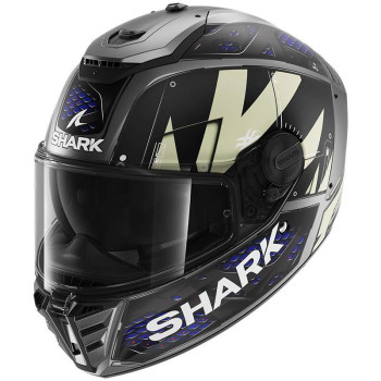 Casque moto Shark SPARTAN RS STINGREY MAT Noir/Bleu