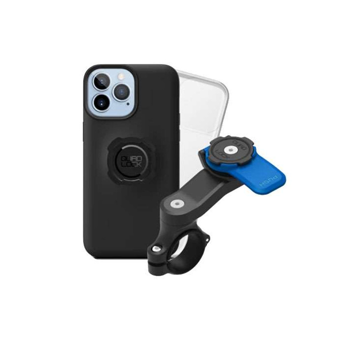 Pack Quad Lock Handlebar Mount + coque iPhone 14 Pro + protection pluie