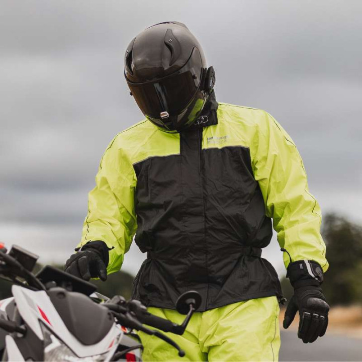 Veste de pluie moto Oxford RAINSEAL NOIR/FLUO