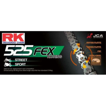 Kit chaîne moto renforcé RK 525 FEX KTM 1290 SUPER ADVENTURE